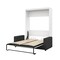 Bestar Nebula 73W Full Murphy Bed and a Sofa, White 25720-000017 - alternate 3